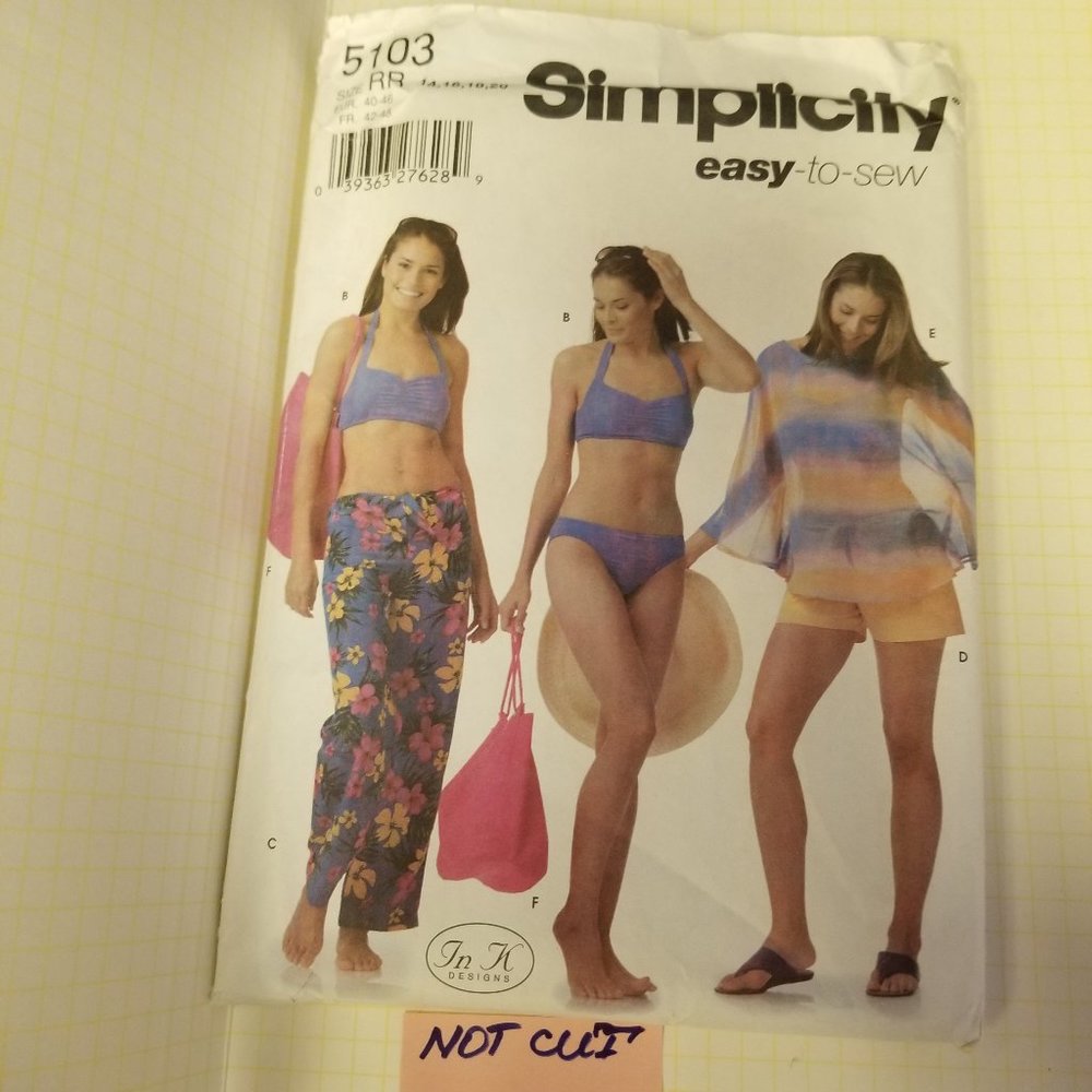 ✅5103 Simplicity Sewing Pattern 2 Pc Knit Swimsuits